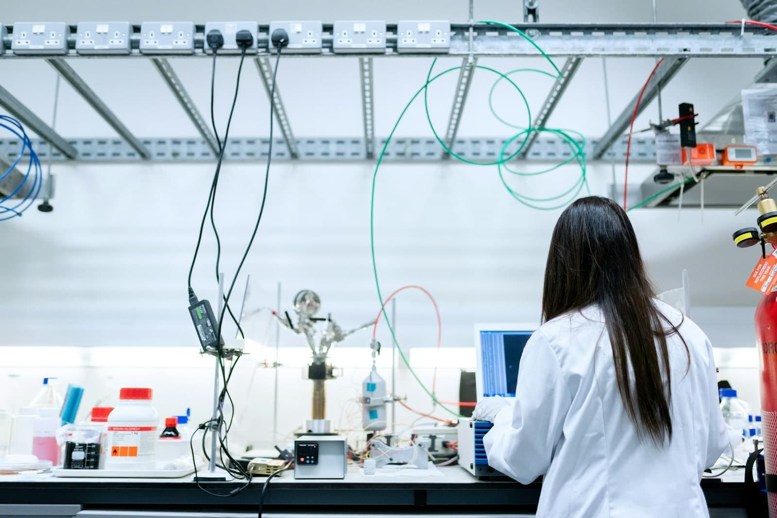 Engineer working in a laboratory environment.